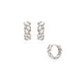 Silver One-Touch Earrings Sc1638