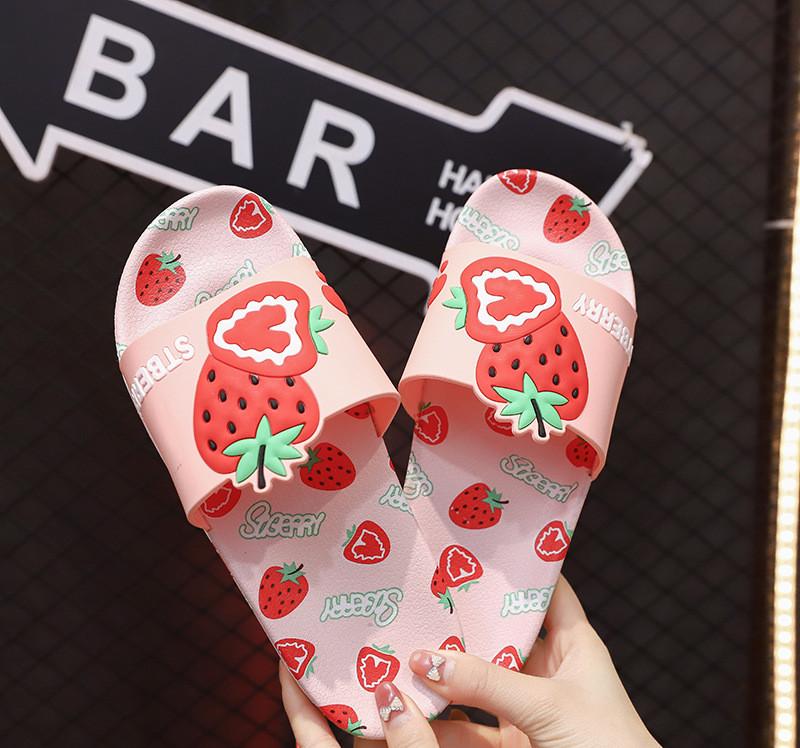 Fashion Mazefeng Brand New 2024 Women Slippers Open Toe 2cm Heels Cute Cartoon Fruit Stylish Soft Comfort Non-Slip Bathroom Summer 36-41