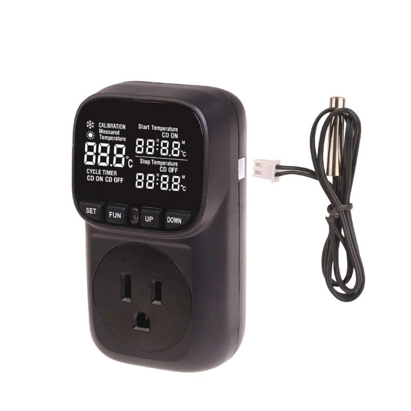 Цифровые розетки-терморегуляторы с таймером -40℃ до 120℃ Регулируемые розетки-термостаты Прочные