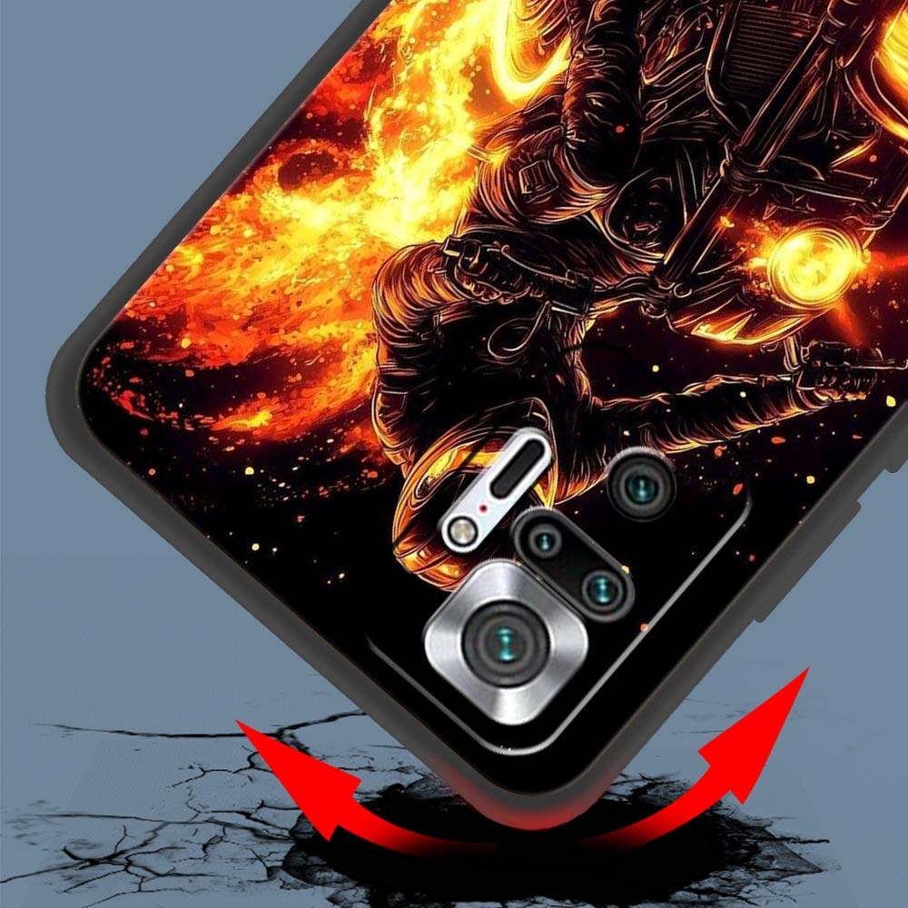 Motorcycle Phone Case Cover for Redmi 14C 10C Note 15 14 13 12 10 11 K40 Pro Plus 5G Soft TPU Shockproof Shell Fundas Capas Bags