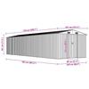 Tool Shed Anthracite Grey 257 x 779 x 181 cm Galvanized Steel