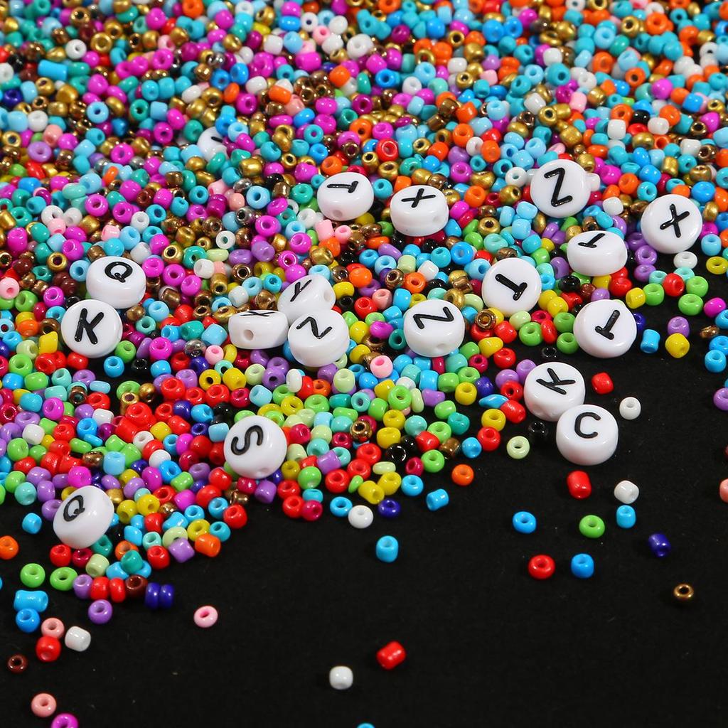 1 компл./кор. 5000 шт. акриловые бусины с буквами бисер для DIY аксессуары для изготовления ювелирных изделий