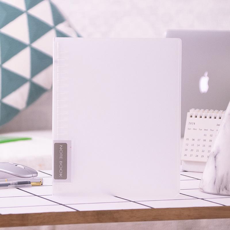 Прозрачная папка-скоросшиватель формата А5 из полипропилена с 20 отверстиями для отрывков из учебных пособий, с возможностью отрывного хранения.