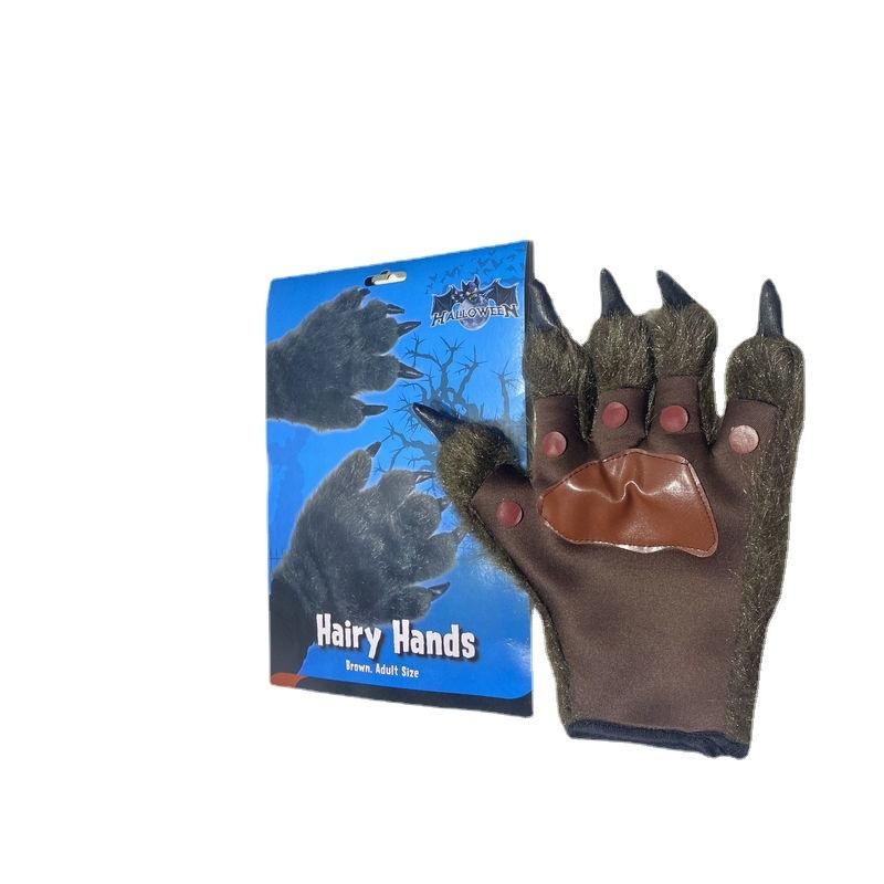 Реквизит для Хэллоуина Украшения Оборотень Орангутанг Перчатки Макияж Сценическое представление Соответствующий реквизит Одежда Аксессуары