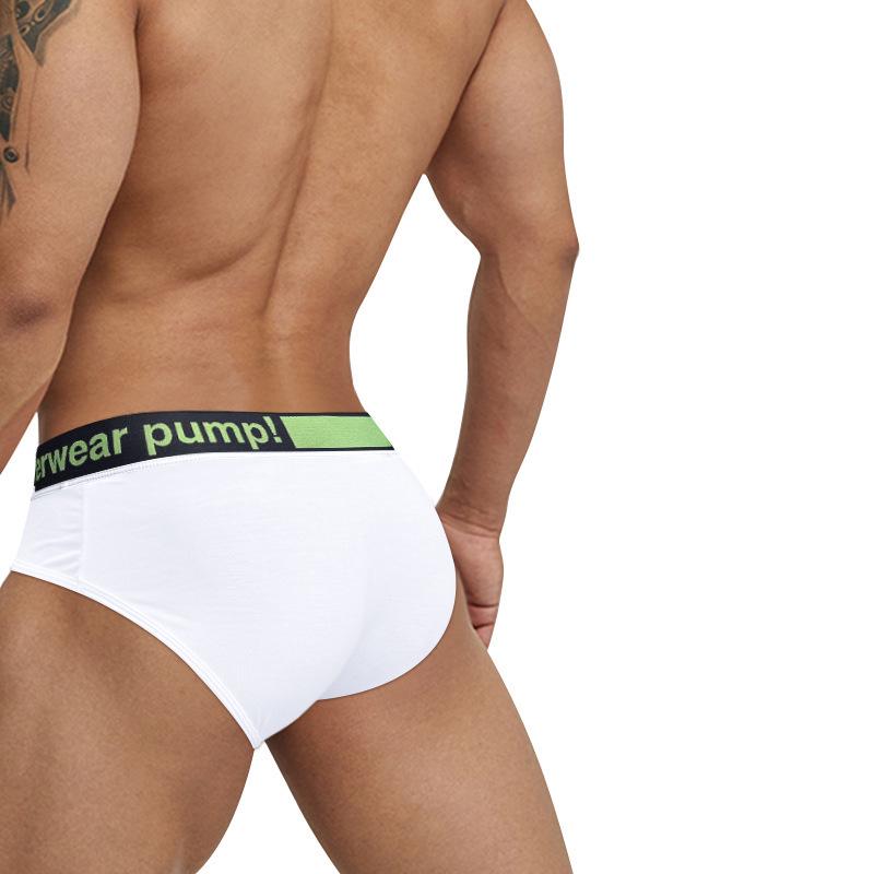Men's Low-Rise Laser Gradient Briefs - Breathable Modal with U-Convex Pouch and Hip-Lifting Design