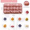 KuviKoo™ Silicone Baking Molds Set - Flowers, Leaves, Candy, Bow Shapes for Chocolate, Gummies, Ice Decoration, Food Safe Material, Easy to Clean