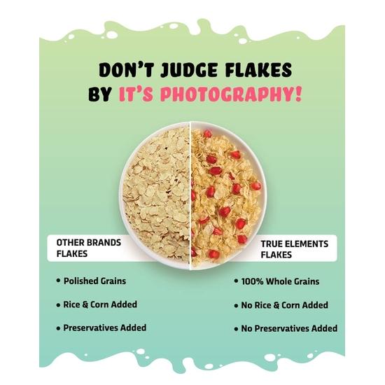 True Elements Jowar Flakes 450 г - Простые хлопья Jowar | Богатые клетчаткой хлопья Jowar | Просяные хлопья на завтрак | Полезные хлопья на завтрак