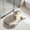 Non-slip Cute Cat Floor Mat 40*60cm Bedroom Door Small Rug Durable Floor Mat  for Table Bedside