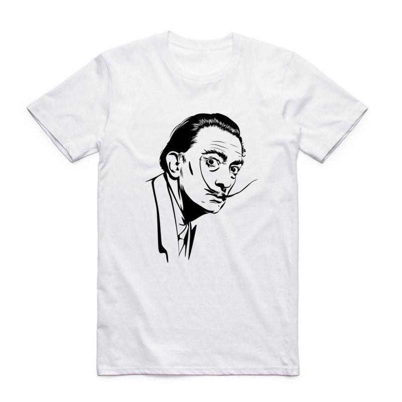 Asian Size Men Print Salvadore Dali Tribute Classic Fashion T-shirt Short Sleeve O-Neck Summer Casual Male T-shirt Homme HCP4001