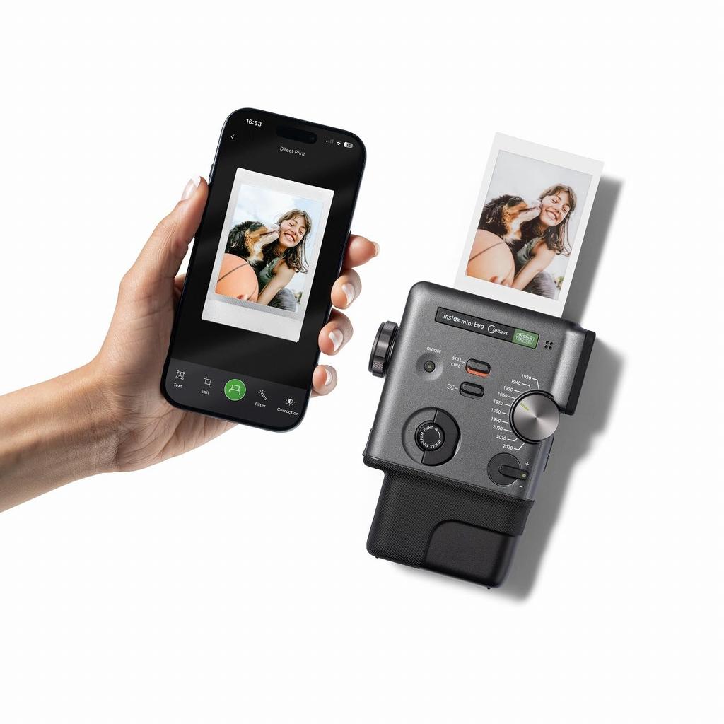 Гибридная моментальная камера Fujifilm Instax Evo Instax Mini Evo Cinema INS MINI EVO CINEMA Instax Mini Evo Cinema (Мгновенная камера/Принтер для смартфона/Цифровой