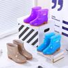 New Velvet Water Shoes Rain Shoes Female Adult Short Tube Non-slip Warm Waterproof Thickened Rain Boots Kitchen Rubber Shoes Overshoes Winter