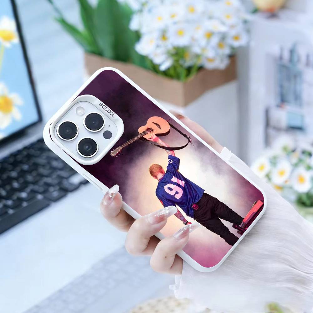 Singer E-Ed Sheeran  Phone Case For iPhone17, 16,15,14,13,12 Pro Max white Candy Matte Shockproof Cover