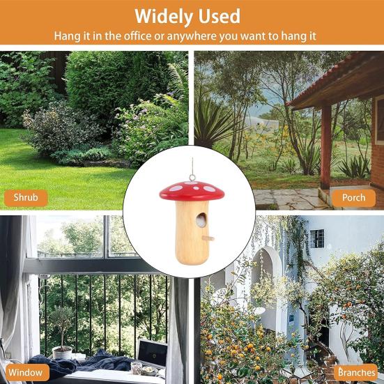 Домик для колибри, натуральный деревянный домик для гнездования колибри, изготовленный вручную, подвесной домик для птиц