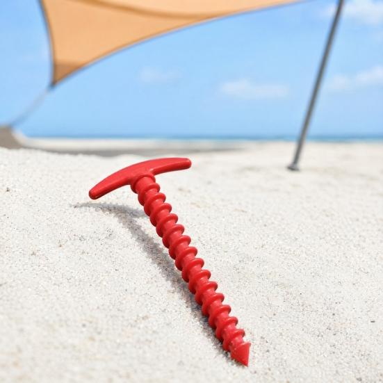 10Pcs Plastic Screw-in Tent Stake, Heavy Duty T-shaped Canopy Tent Peg, Windproof Spiral Ground Stake for Outdoor Camping Hiking Garden