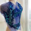DIY Sequined Embroidery Patches Phoenix Tail Feather Clothing Applique  Stage Costumes