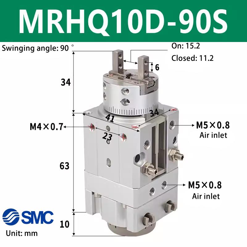 SMC swing gripper rotating clamping finger cylinder MRHQ10D/16D/20D/25D-90S-180S-N