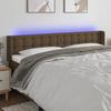 VidaXL LED Headboard Bedroom Furniture Double Bed Accessory Head of Bed Frame Interior Dark Brown 3123679
