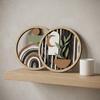 4pcs Wooden Bohemian Wall Art Set Round Shape Wall Hanging Decor Hanging Signs for Home  Baby Room