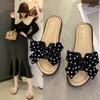 Summer Flat Bottom Women's Slippers Women's Fashion Trend Bow Outdoor Beach Soft Bottom Sandals