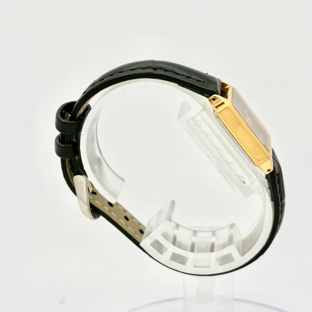 Б/у [Новая батарейка] SEIKO Seiko женские часы золотые прямоугольные 4N21-5090 210073 новый ремешок
