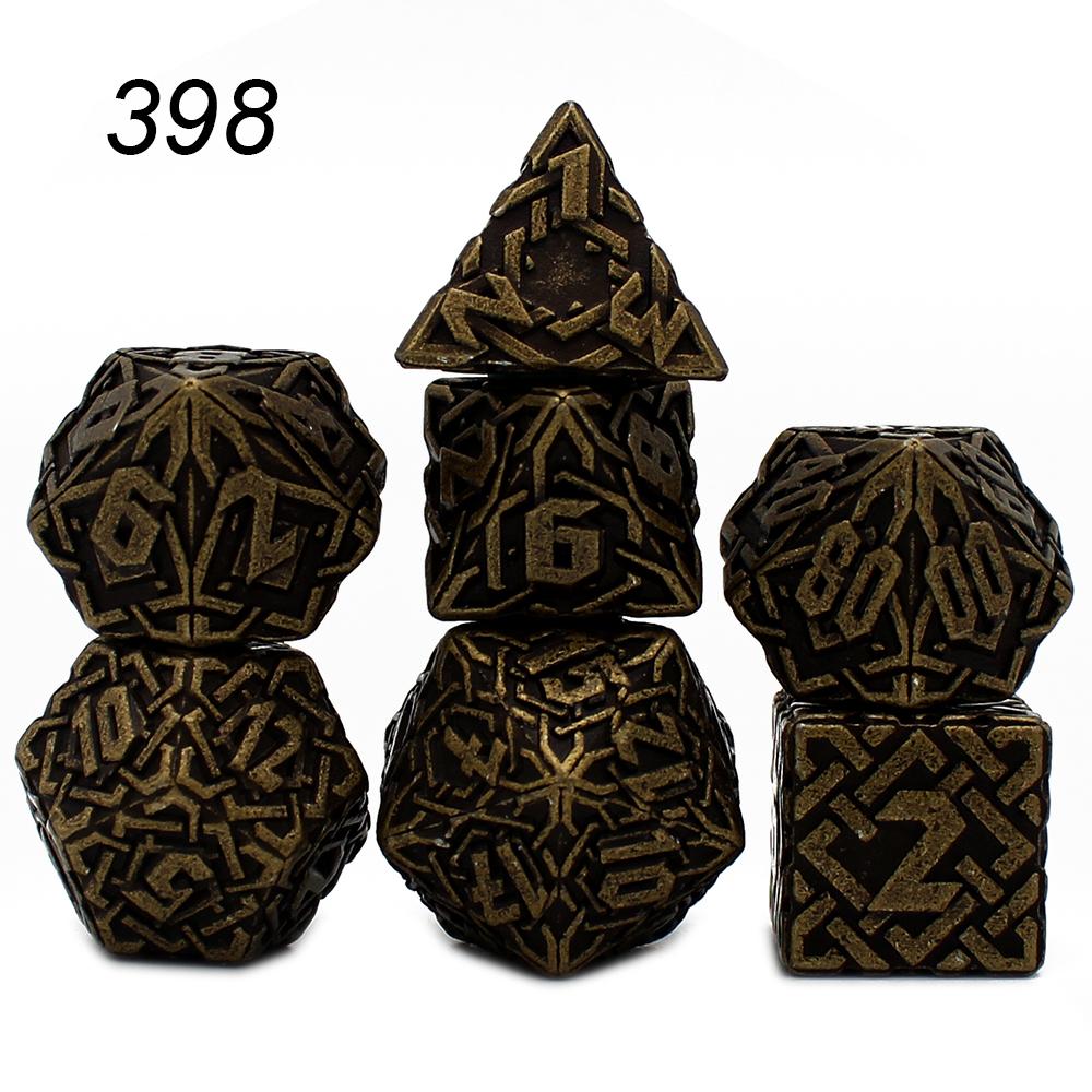 Solid Polyhedral Dice for Role Playing Game, Metal Dice, D & D, DND, Rpg, Rol, Pathfinder Board Game, New Style, 7Pcs, 2023