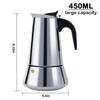 Stovetop Espresso Maker Moka Coffee Maker Stainless Steel Moka Pot Italian Classic Espresso Moka Pot 9cup/450ml