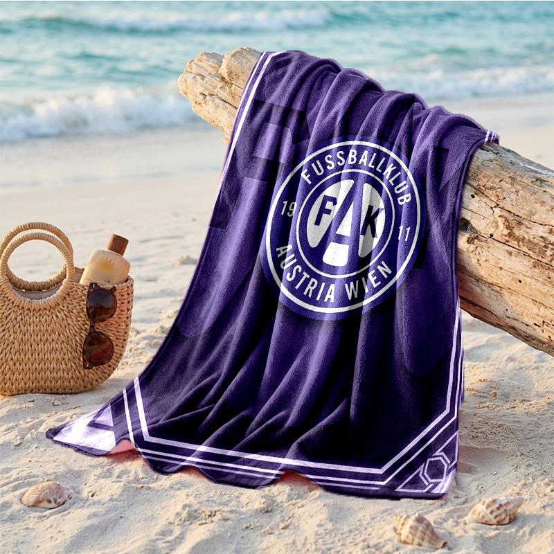 Austria Wien FC Print Microfiber Beach Towel Quick Dry Absorbent Large Towel For Beach Swimming Travel