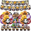 The Nightmare Before Christmas Birthday Party Supplies Kit with Cake Toppers, Balloons, and Banner - Gothic Halloween Horror Decorations