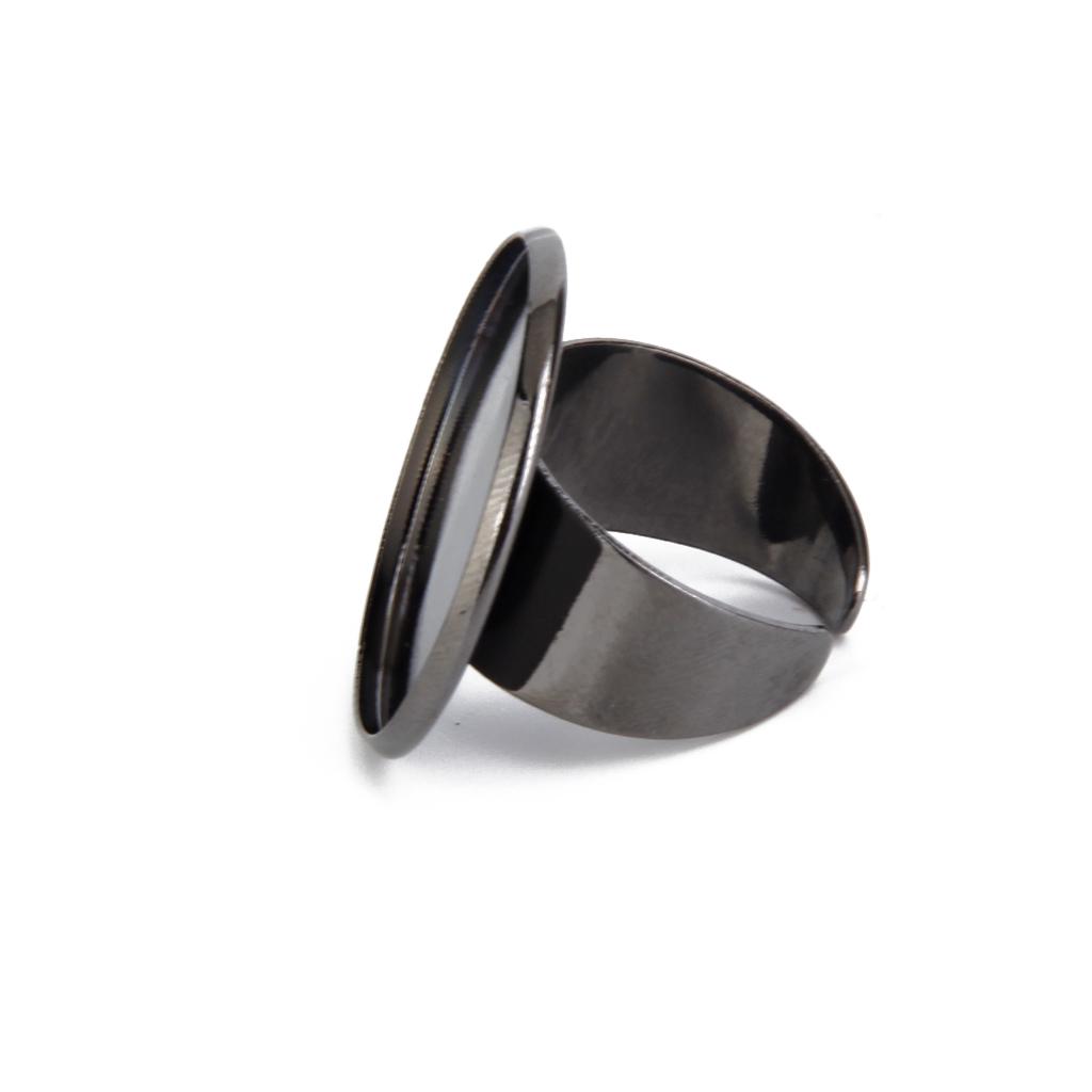 Регулируемая латунная основа с пустым кольцом для кабошона диаметром 25 мм своими руками