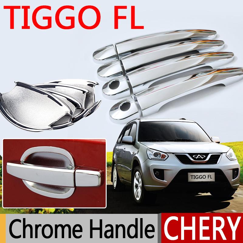 Горячая Распродажа Для Chery Tiggo FL Аксессуары Хромированная Ручка Двери 2011 2012 2013 2014 2015 Чехлы для Автомобиля Наклейки Стайлинг Автомобиля