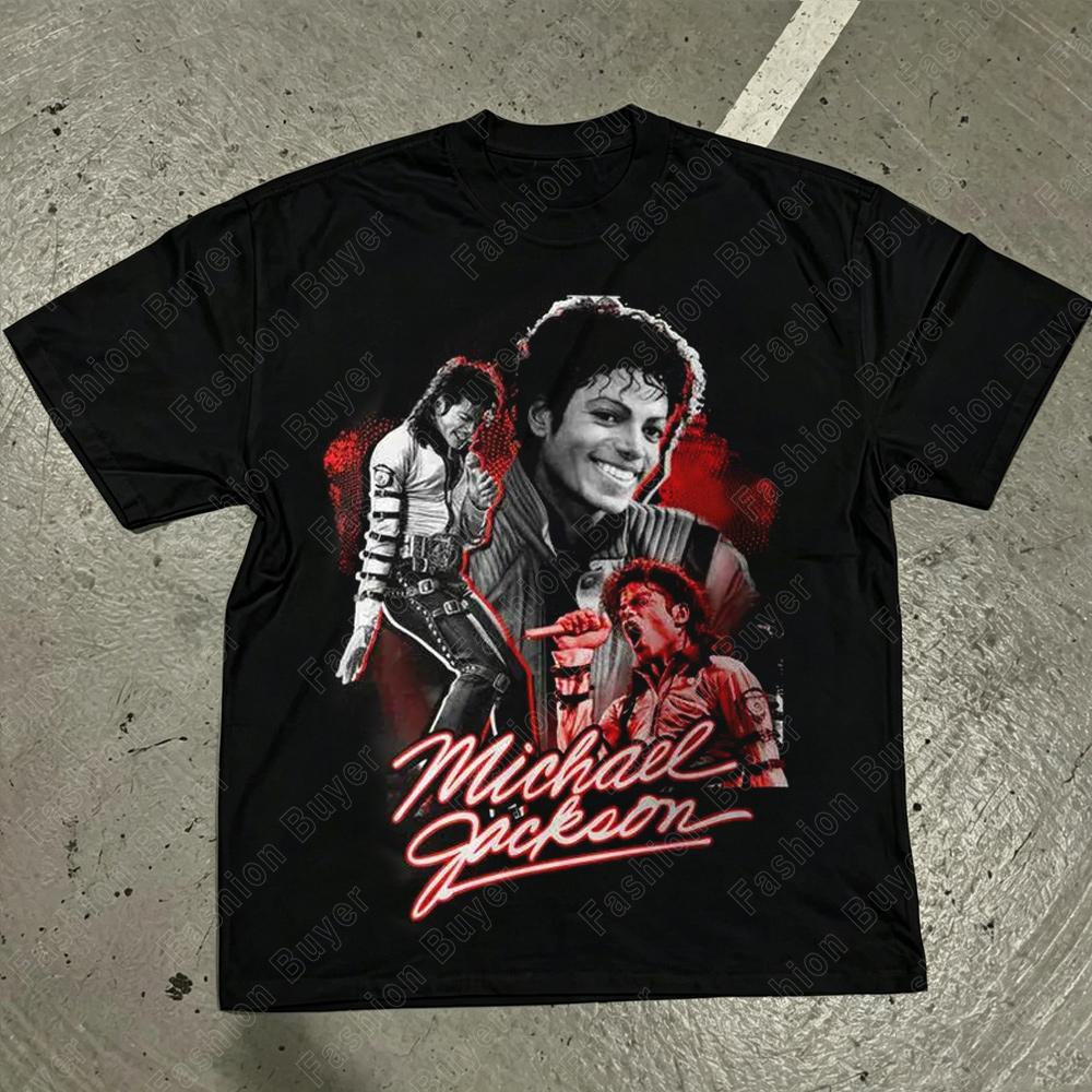 Michael Jackson Modern Redesign TShirt Unisex And Unisex Summer Cotton Y2k Clothing Fashion Round Neck Short Sleeved Tee Fan Gifts