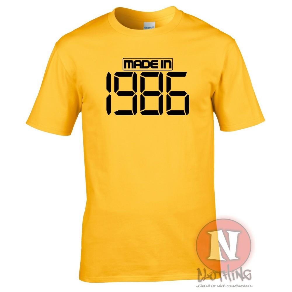Made In 1986 TShirt Birthday Party Celebration Fancy Dress Teeshirt