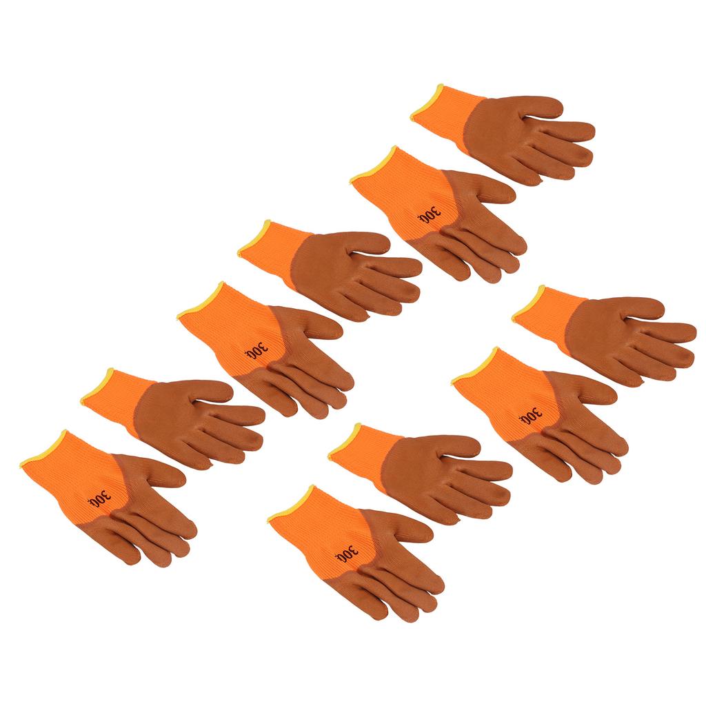 5 пар зимних рабочих перчаток износостойкие нейлоновые теплые перчатки утолщенные термоперчатки для холодной погоды