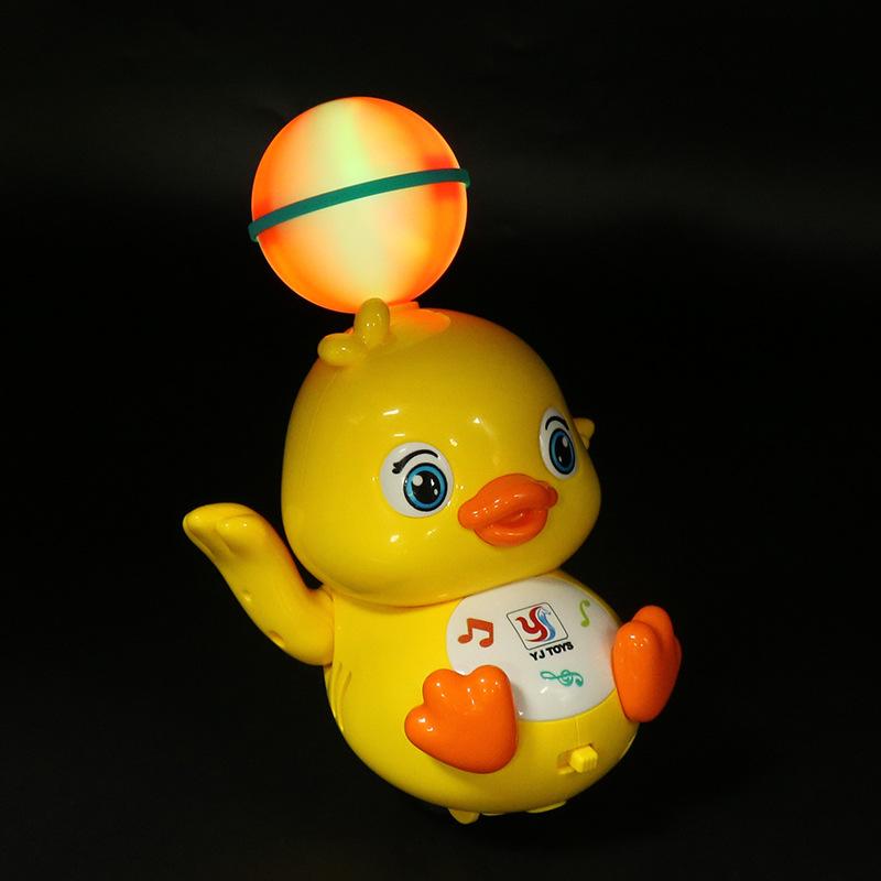 Электрический мультяшный StuntBall Little Duck Music Light вращающийся на 360 градусов Маленькая милая утка детская игрушка
