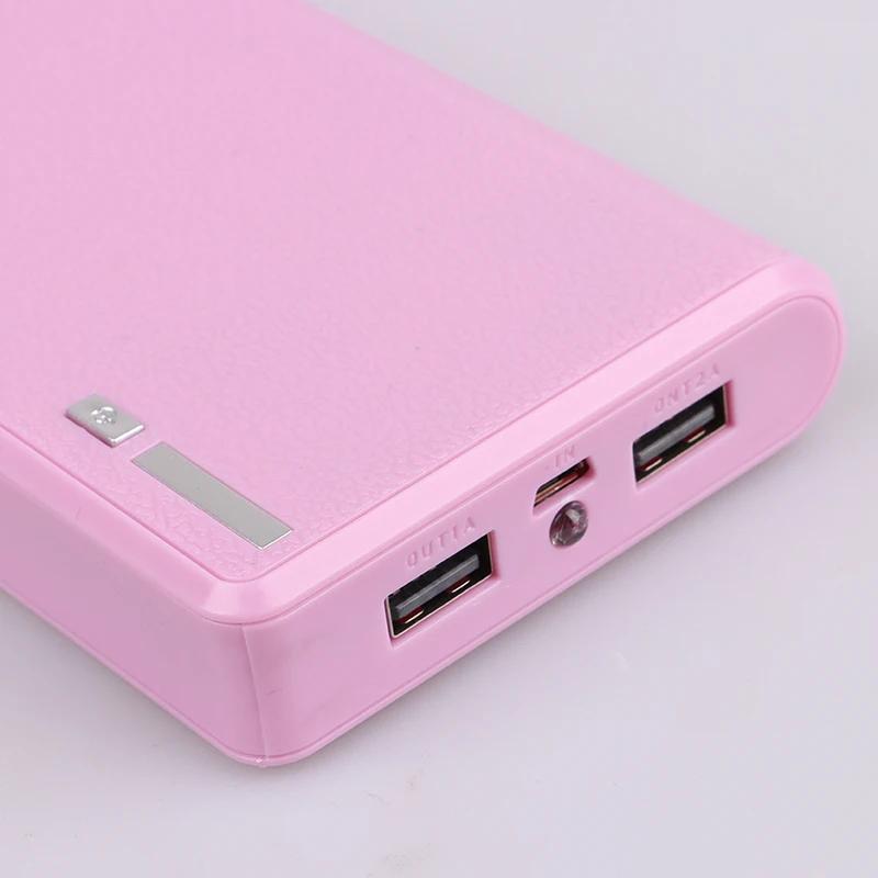 4-слотовый Power Bank для батарей 18650, портативный корпус с двойным USB Type-C для зарядки, кейс для аккумуляторов 18650