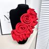 Detachable 3D Floral Decoration Cloth Fabric Collar Flower Brooch for Women Pins Lace Flower Corsage Lapel Pins