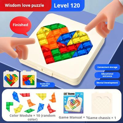 Красочные пазл-блоки 120 режимов-вызовов Игрушка для развития навыков 3D-пазл Обучающая игра Детский подарок Игра-головоломка