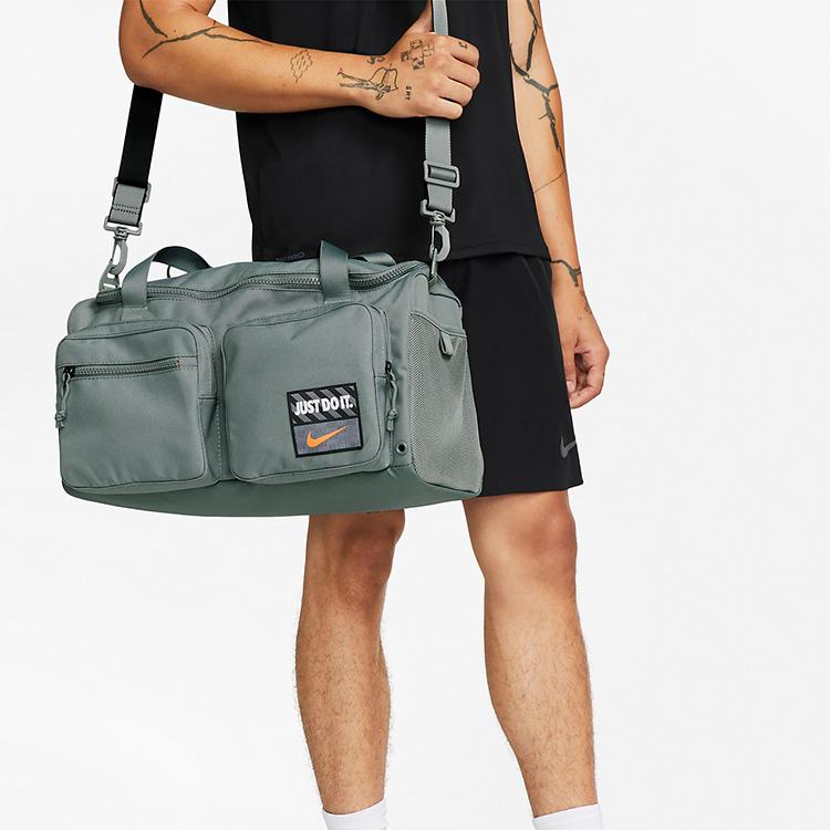 Nike Sports Leisure Zipper Fabric Fitness Travel Shoulder Crossbody Tote Bag Unisex bags Smoke-Gray DQ5199-084