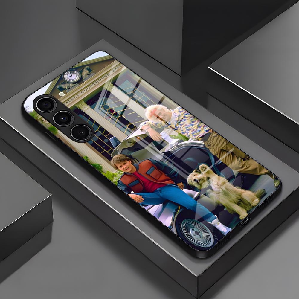 Горячий чехол для телефона из фильма «Назад в будущее» для Samsung S26 S25 Plus S20 S20 Plus S22 Ultra S23 FE S21 Plus S21 Ultra Стеклянная крышка