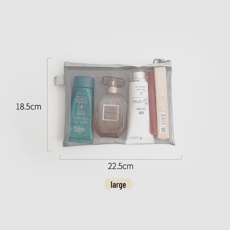 Прозрачная сетчатая косметичка: Вместительная портативная дорожная косметичка для помады и туалетных принадлежностей