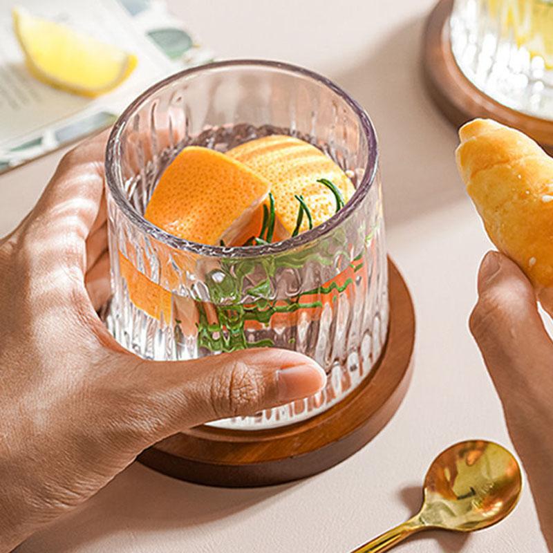 Набор из 2 шт. 10 унций Вращающиеся стаканы 300 мл Новые Креативные Толстые Хрустальные Стаканы для Виски Бокалы для Вина Кружка для Питья Посуда для Кухни