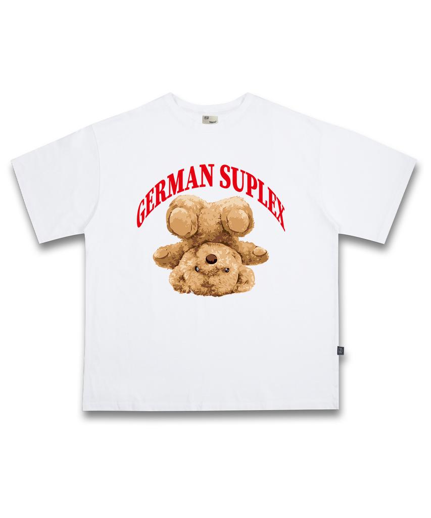 POLYGRAM [2Pack] Suplex Bear 16-Count Cotton Oversized Short Sleeve Tee