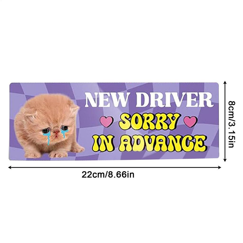 Student Driver Sticker Reusable Magnetic New Driver Decal Car Magnet Funny Animal Design For Driving Practice Safety Training