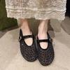 Ladies Sandals Summer New Flat Mesh Hollow Luxury Brand Women's Sandals Sexy and Comfortable Mary Jane Office Women's Slippers