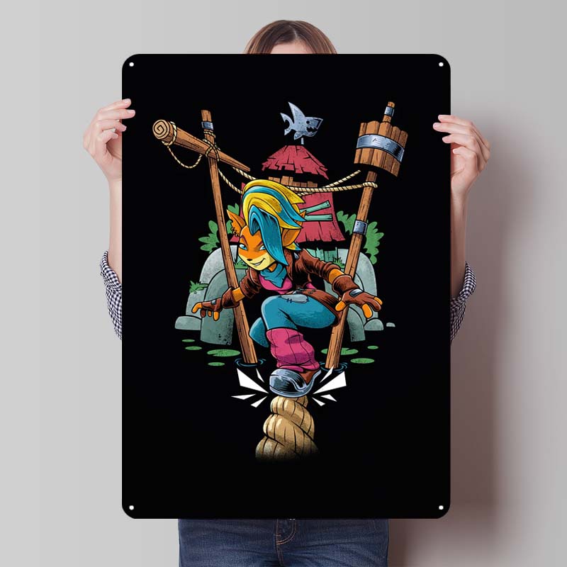 Постеры Crash Bandicoot Классическая игра Металлические таблички Настенное искусство Мурал На заказ Жестяные таблички для геймеров Украшение игровой комнаты Ретро