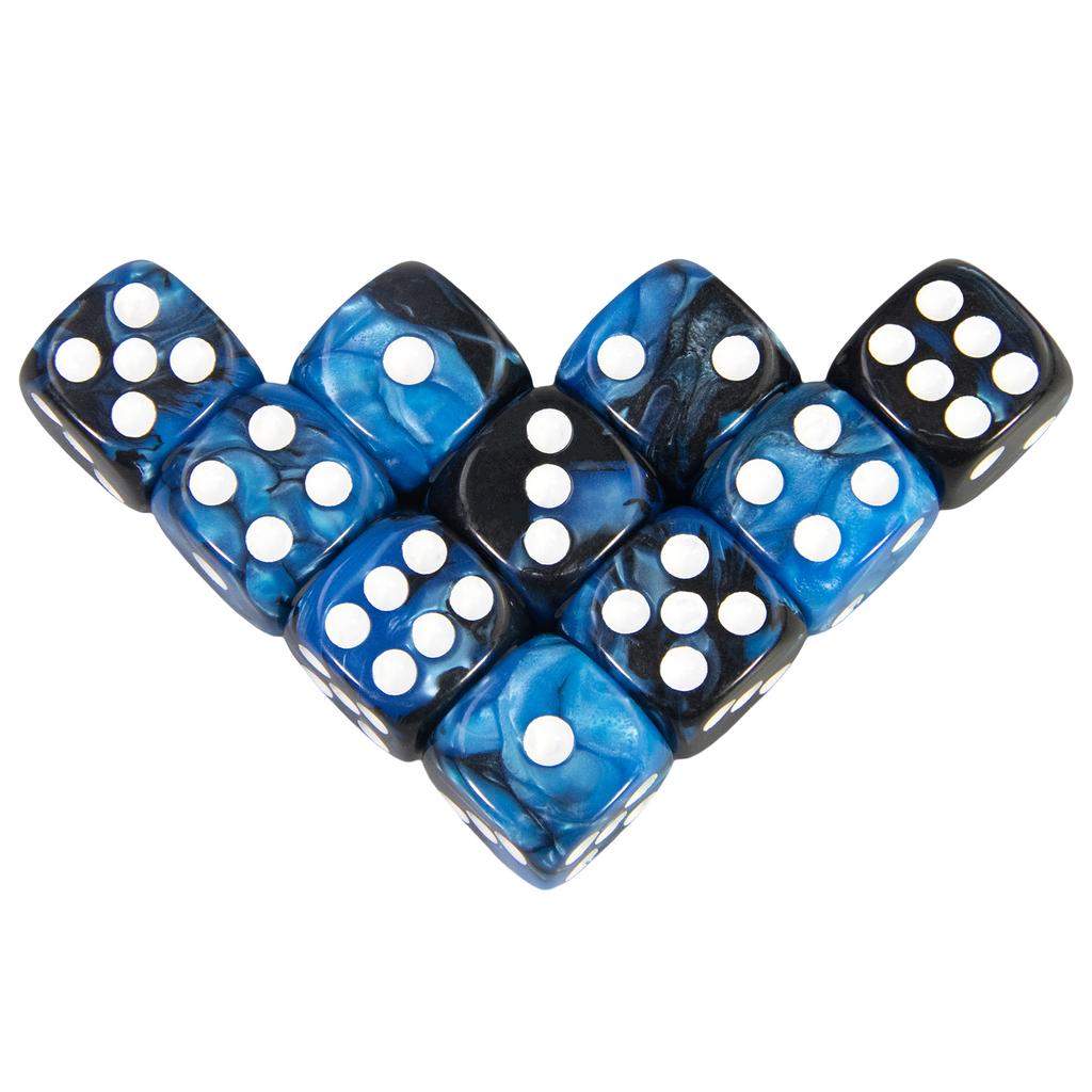 10Pcs Polyhedral Dices Set 6 Sided D6 16mm for DND Props Games Party Accessaries Mixed Color Dices