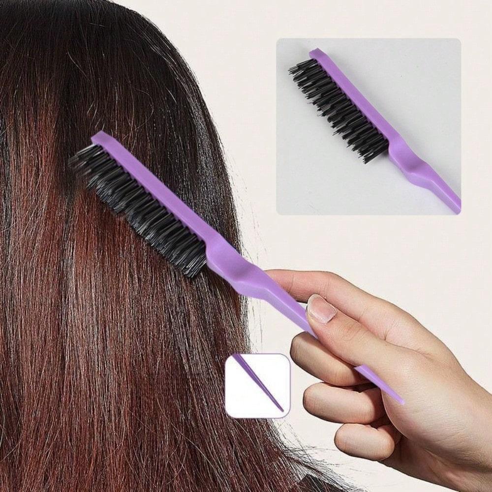1pcs Pointed Tail Three Row Hair Comb, Fluffy Hair Styling Comb, Hair Cleaning And Hairdressing Tools