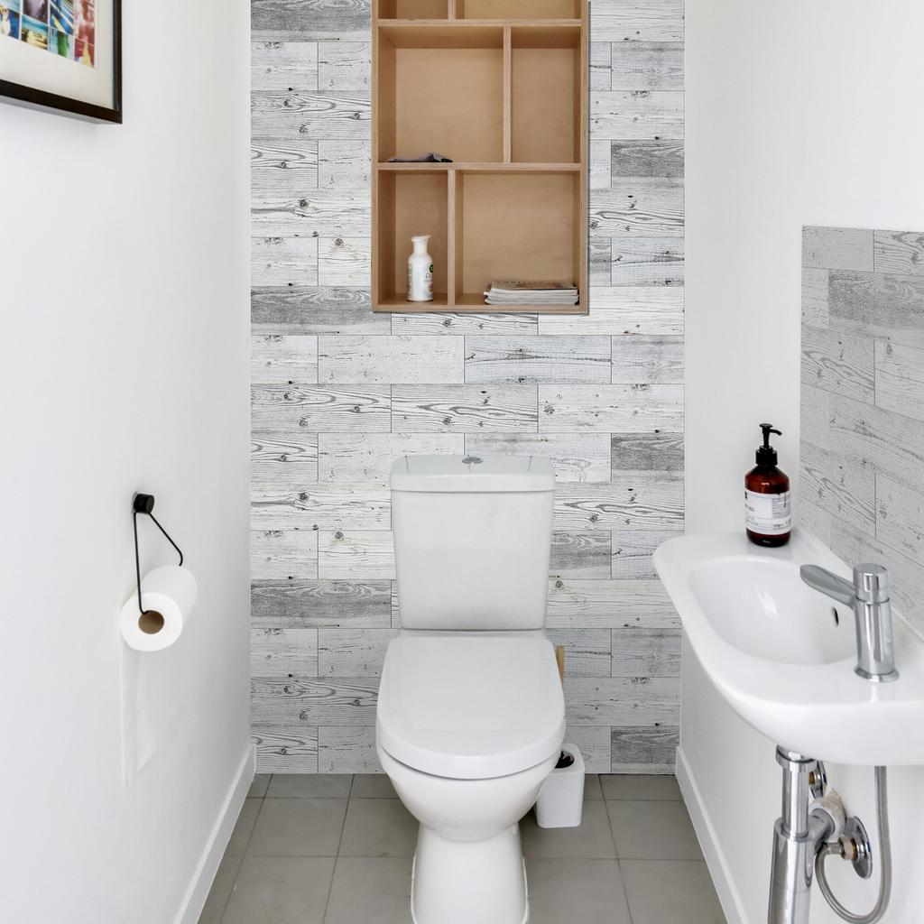 Wood Grain Matte Pe Foam Wall Sticker Self-Adhesive Anti-Collision Waterproof Thickened Wallpaper American Stone Pattern Wall Decoration