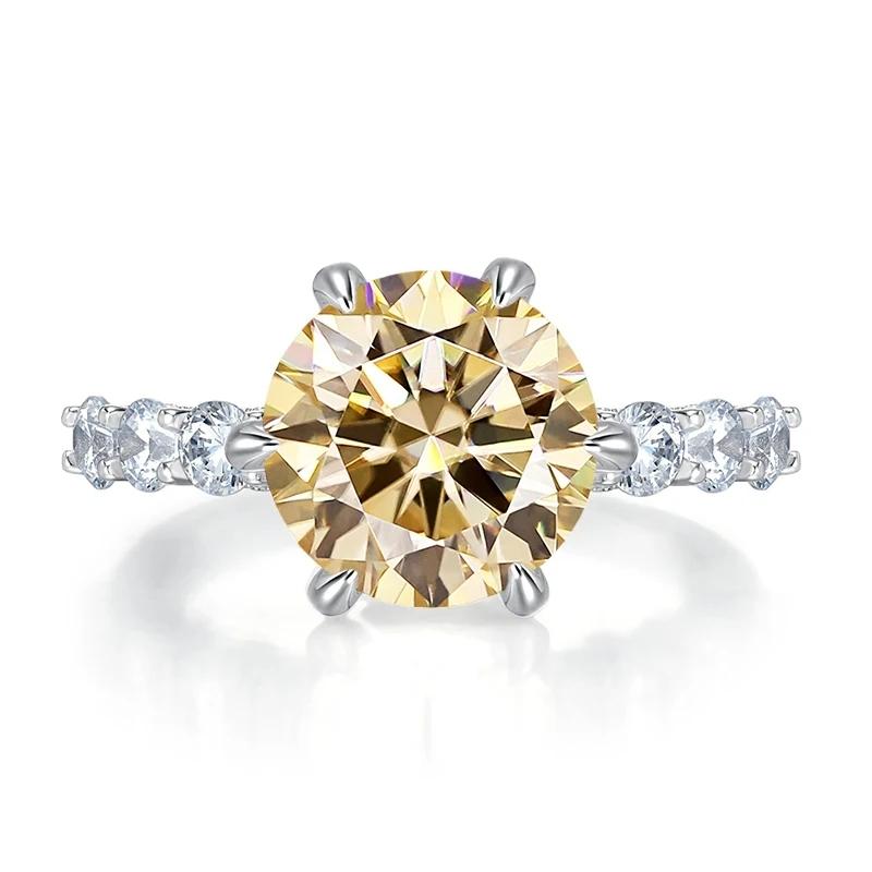 Bague Ringen 2026 Новый 925 Серебро 5 Карат Огненный Разрез Аврора Шесть Лапок Кольцо Женское Богатая Женщина Старшее Кольцо