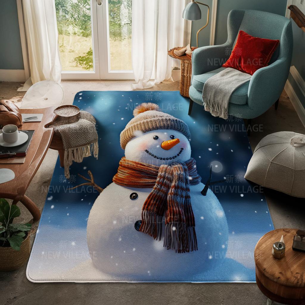 Ковер у входа в дом Домашний коврик у двери Гостиная Ванная Комната Ноги ванная комната Нескользящие коврики с водопоглощением для ванной Счастливого Рождества зима